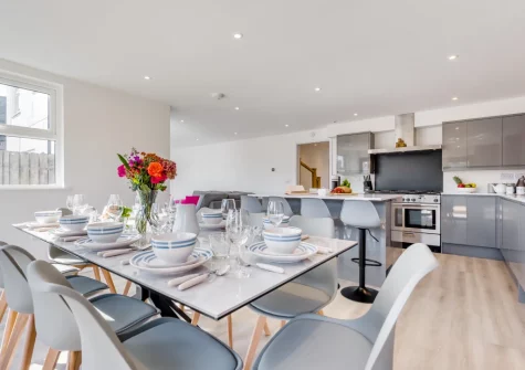 The dining area at Hillside, Trevone