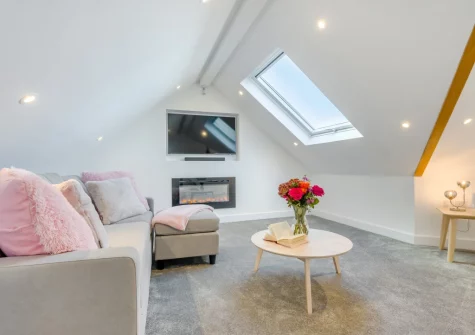 Bedroom #1 living area at Hillside, Trevone