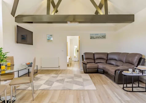 The living area at Hillside View, Gilbert's Coombe