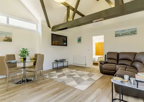 The living area at Hillside View, Gilbert's Coombe