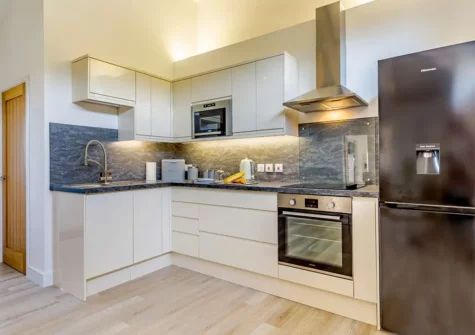 The kitchen at Hillside View, Gilbert's Coombe