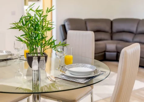 The dining area at Hillside View, Gilbert's Coombe