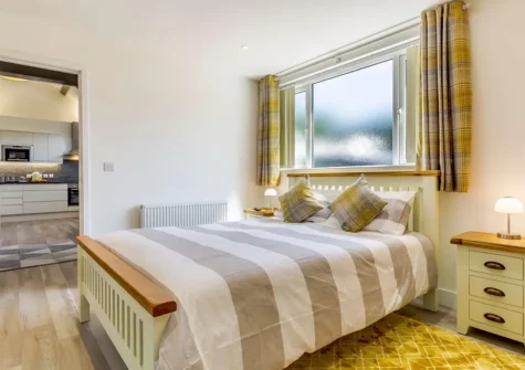 The bedroom at Hillside View, Gilbert's Coombe
