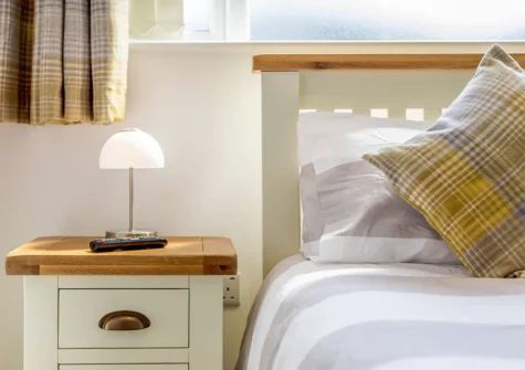 The bedroom at Hillside View, Gilbert's Coombe