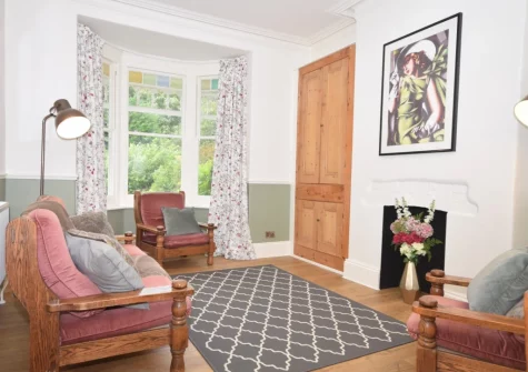 The living area at Hillview Villa, Combe Martin