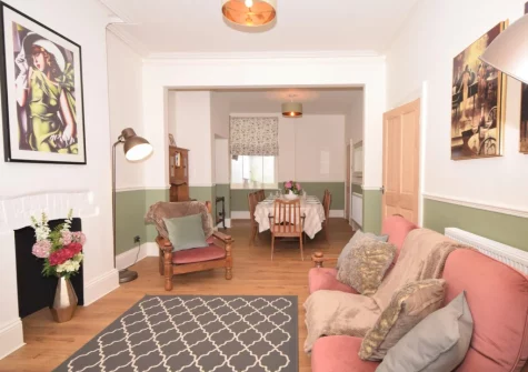 The living area at Hillview Villa, Combe Martin