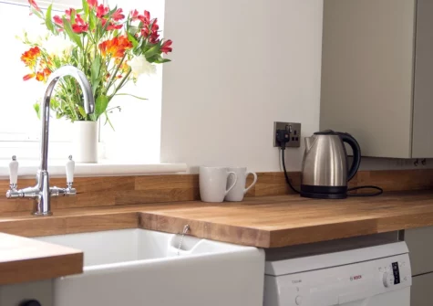 The kitchen at Hillview Villa, Combe Martin