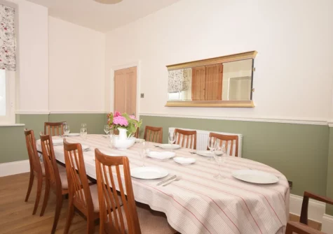 The dining area at Hillview Villa, Combe Martin