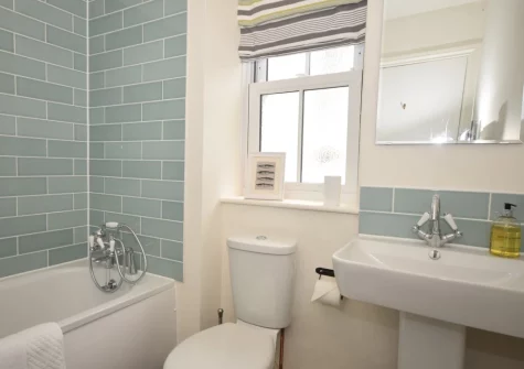 The bathroom at Hillview Villa, Combe Martin