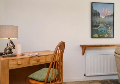 The living area at Hittisleigh Cottage, Hittisleigh