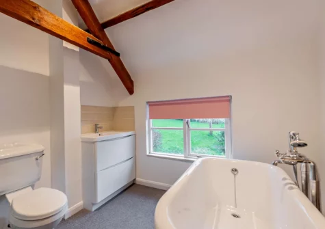 Bedroom #2 en-suite bathroom at Hittisleigh Cottage, Hittisleigh
