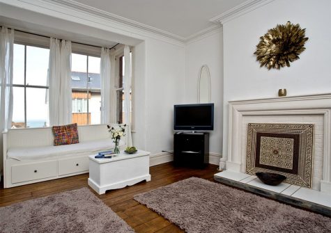 The living area at Hobart House, Newquay