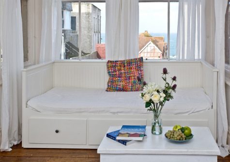 The living area at Hobart House, Newquay