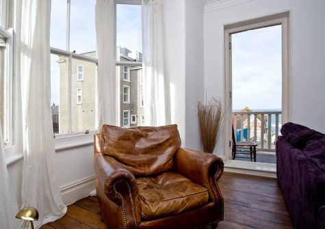 The living area at Hobart House, Newquay