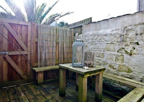 The courtyard at Hobart House, Newquay