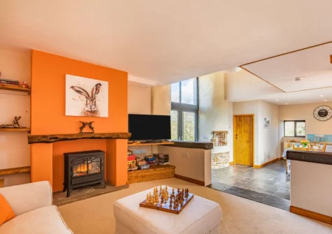 The living area at Holder's Barn, Monkokehampton