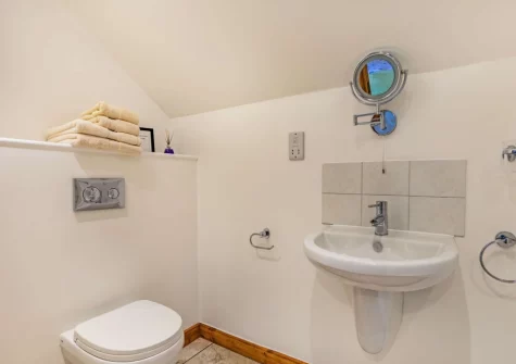 Bedroom #1 en-suite shower room at Holder's Barn, Monkokehampton