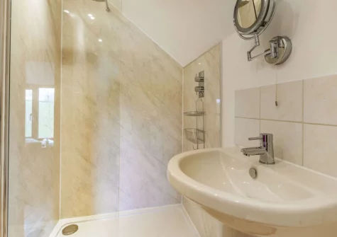 Bedroom #2 en-suite shower room at Holder's Barn, Monkokehampton