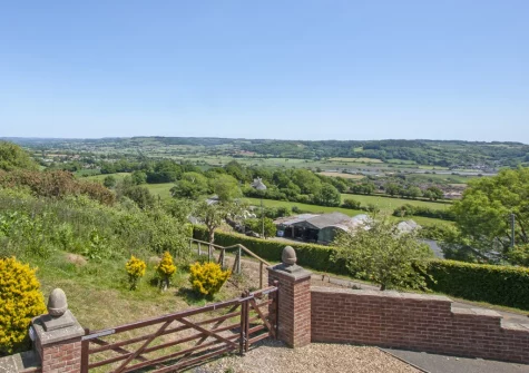 The far reaching views fom the balcony & outdoor sitting area at Holly Cottage, Seaton