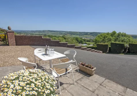 The patio & alfresco dining area at Holly Cottage, Seaton