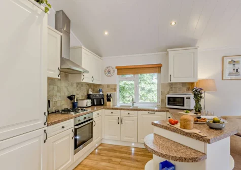 The kitchen at Holly Lodge, Meldon