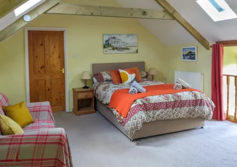 Bedroom #1 at Hollyberry Barn at Banns Farm, St Buryan