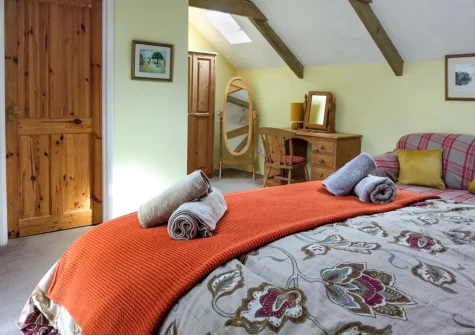 Bedroom #1 at Hollyberry Barn at Banns Farm, St Buryan