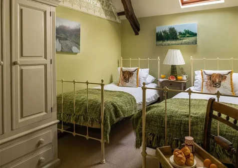 Bedroom #3 at Honey Buzzard Farmhouse, Coulscott, Combe Martin