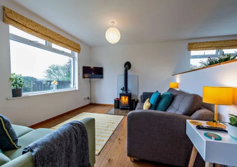 The living area at Honey Pot, Bude