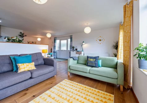 The living area at Honey Pot, Bude