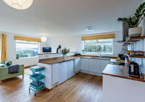 The kitchen at Honey Pot, Bude