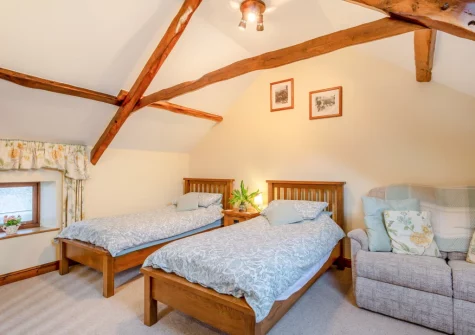 Bedroom #3 at Honeysuckle Cottage, Frithelstock