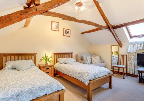 Bedroom #3 at Honeysuckle Cottage, Frithelstock
