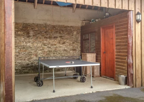 The games barn at Honeysuckle Cottage, Frithelstock