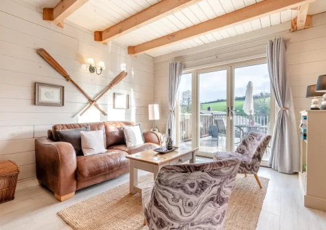 The living room at Honeywood, Little Petherick