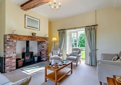 The living room at Hopetown Cottage, Trescott