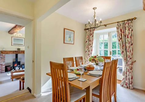 The dining room at Hopetown Cottage, Trescott
