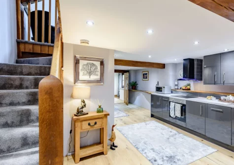 The kitchen at Horseford Snug, East Worlington