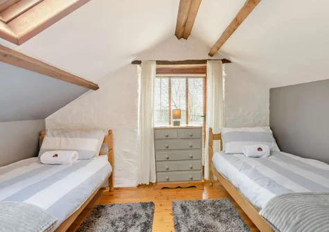 Bedroom #3 at Horseshoe Cottage, Ashwater