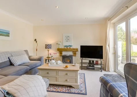The living area at Hove To, Instow