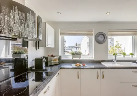 The kitchen at Hove To, Instow