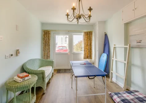The games room at Hove To, Instow
