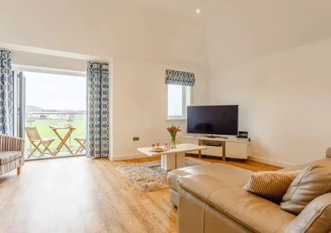 The living area at Howzat Pavilion View, Westward Ho!