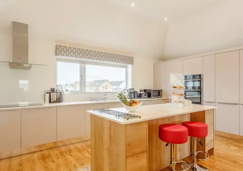 The kitchen at Howzat Pavilion View, Westward Ho!