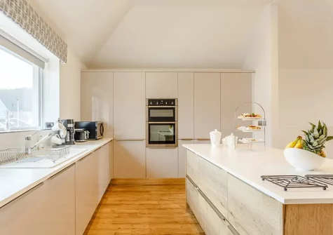 The kitchen at Howzat Pavilion View, Westward Ho!