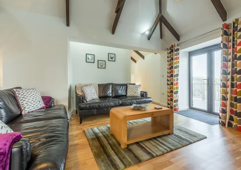 The living area at Hunter's Barn, Presingoll Barns, St Agnes