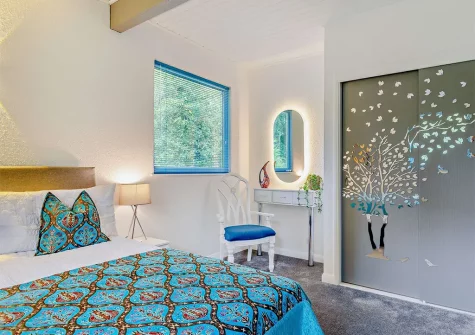 Bedroom #1 at at Hunters Moon, Hartland Forest Lodges, Woolfardisworthy
