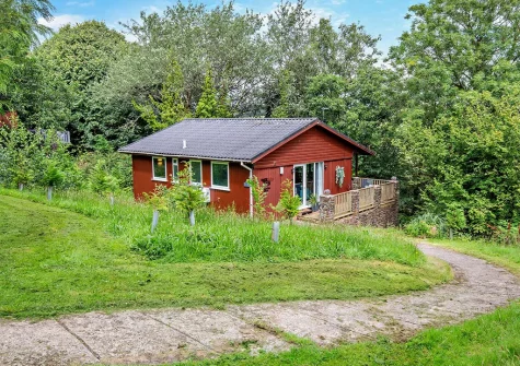 Outside Hunters Moon, Hartland Forest Lodges, Woolfardisworthy