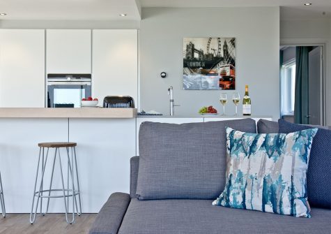 The living area at Huxham View Annexe, Exeter