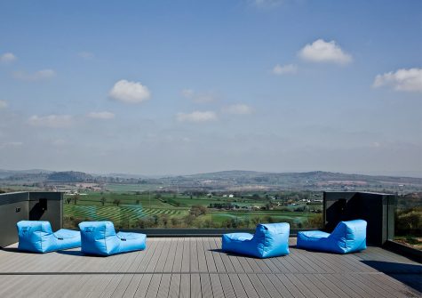The roof terrace at Huxham View Annexe, Exeter